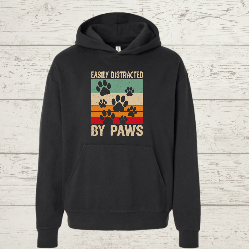 Easily Distracted by Paws Human Hoodie