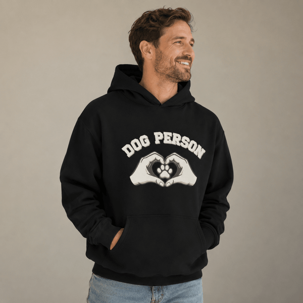 Dog Person Human Hoodie - FluffnCoPigment Blackxs