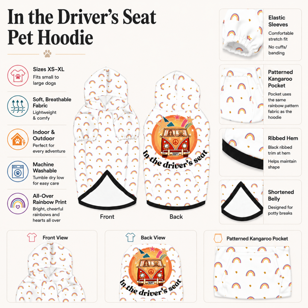 In the Driver's Seat Matching Pet & Owner Hoodie Set - FluffnCoSBlackxs