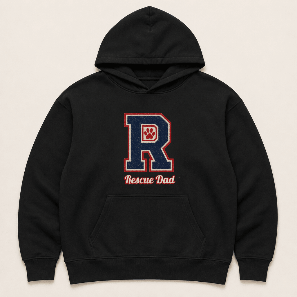 Rescue Dad Human Hoodie - FluffnCoIvoryxshuman only