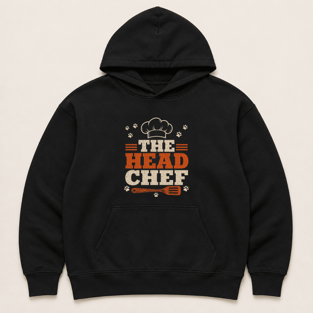 The Head Chef Human Hoodie - FluffnCoPigment Blackxshuman only