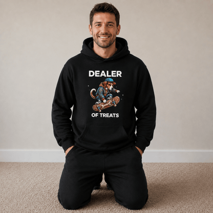 Dealer & Lover of Treats Pet and Human Hoodie Set - FluffnCoBlackxsSmatchingset