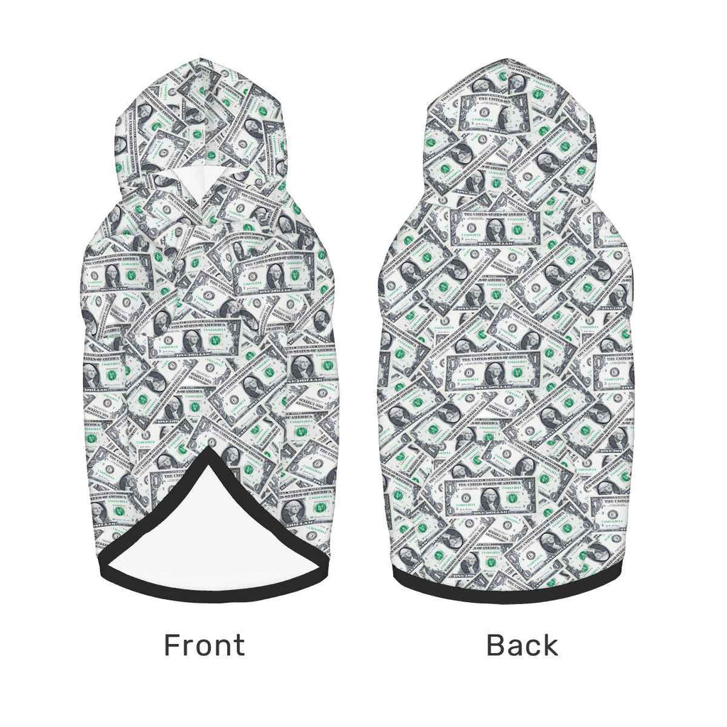 Money All Over Pattern Matching Hoodies for Pet and Owner Set