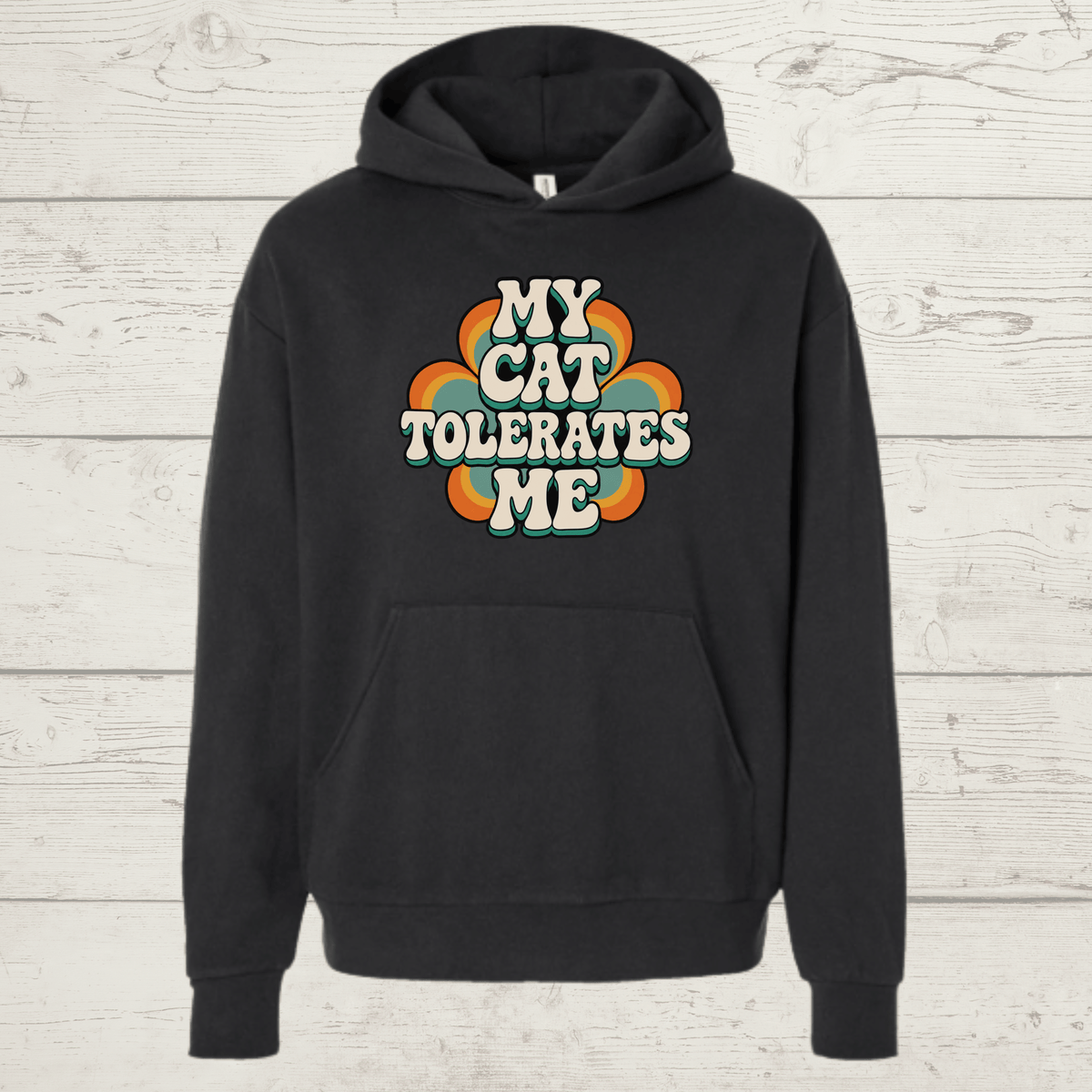 My Cat Tolerates Me Human Hoodie