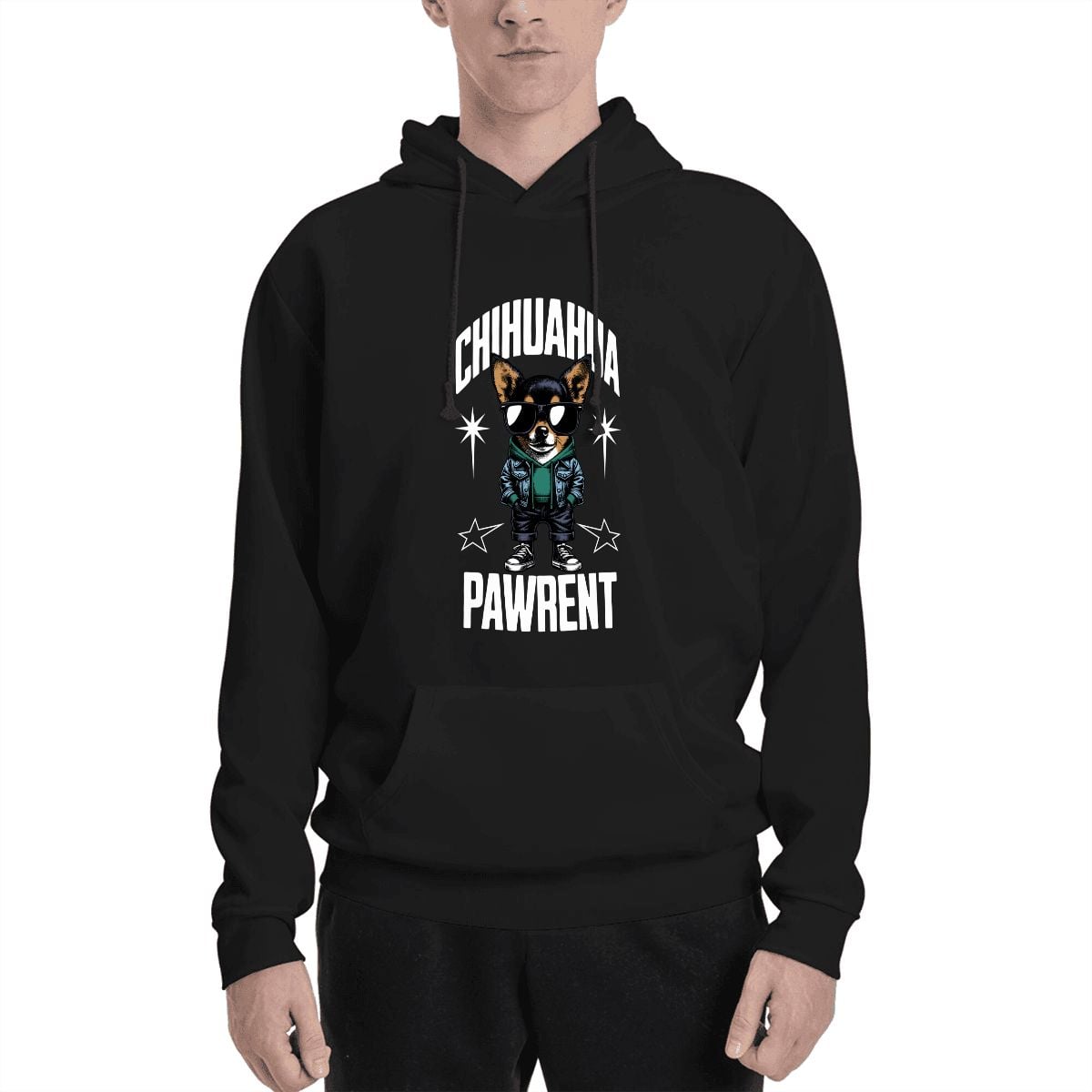 Human wearing Chihuahua Matching Pet and Owner Hoodies Coordinated Set pet hoodie