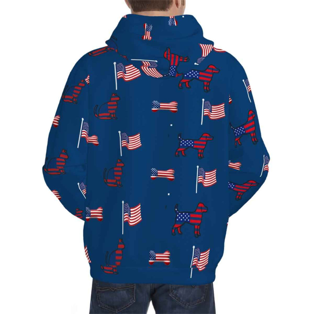 US Themed Matching Hoodies for Pet and Owner Set