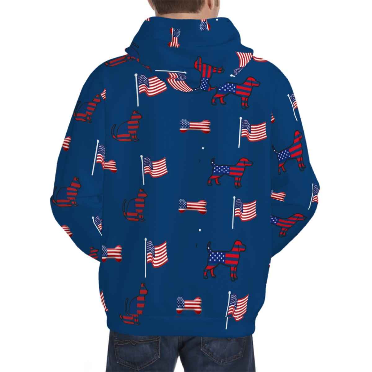 US Themed Matching Hoodies for Pet and Owner Set