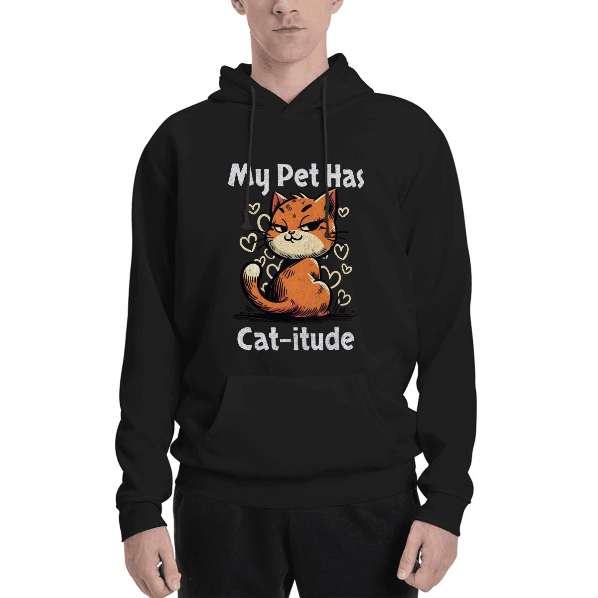 Human wearing Catitude Pet and Owner Set Front View