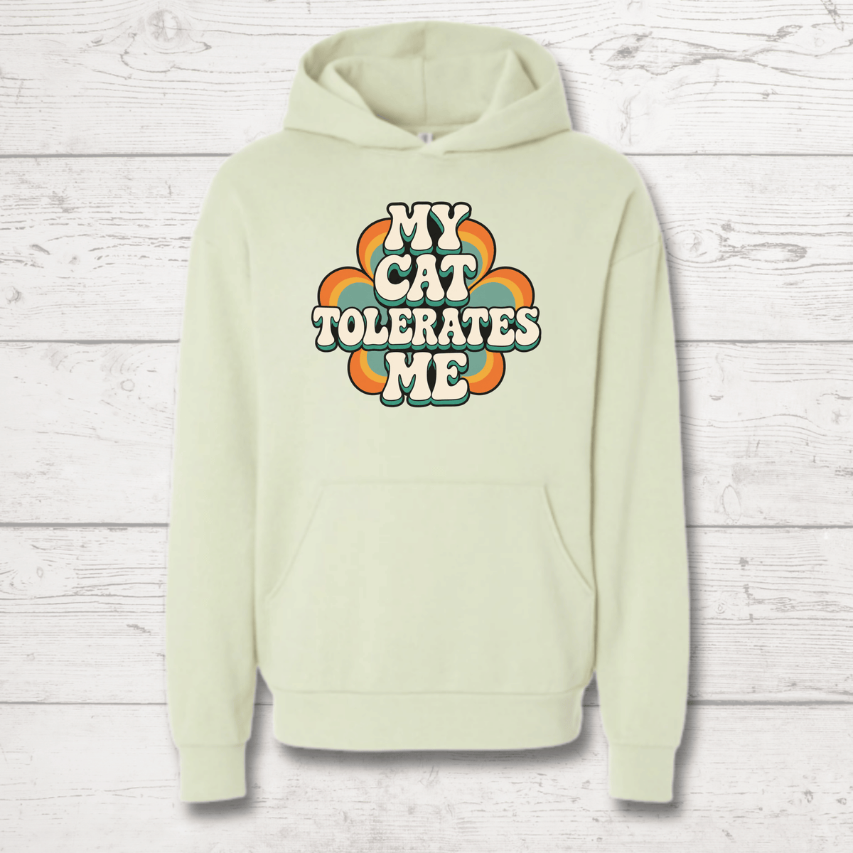 My Cat Tolerates Me Human Hoodie