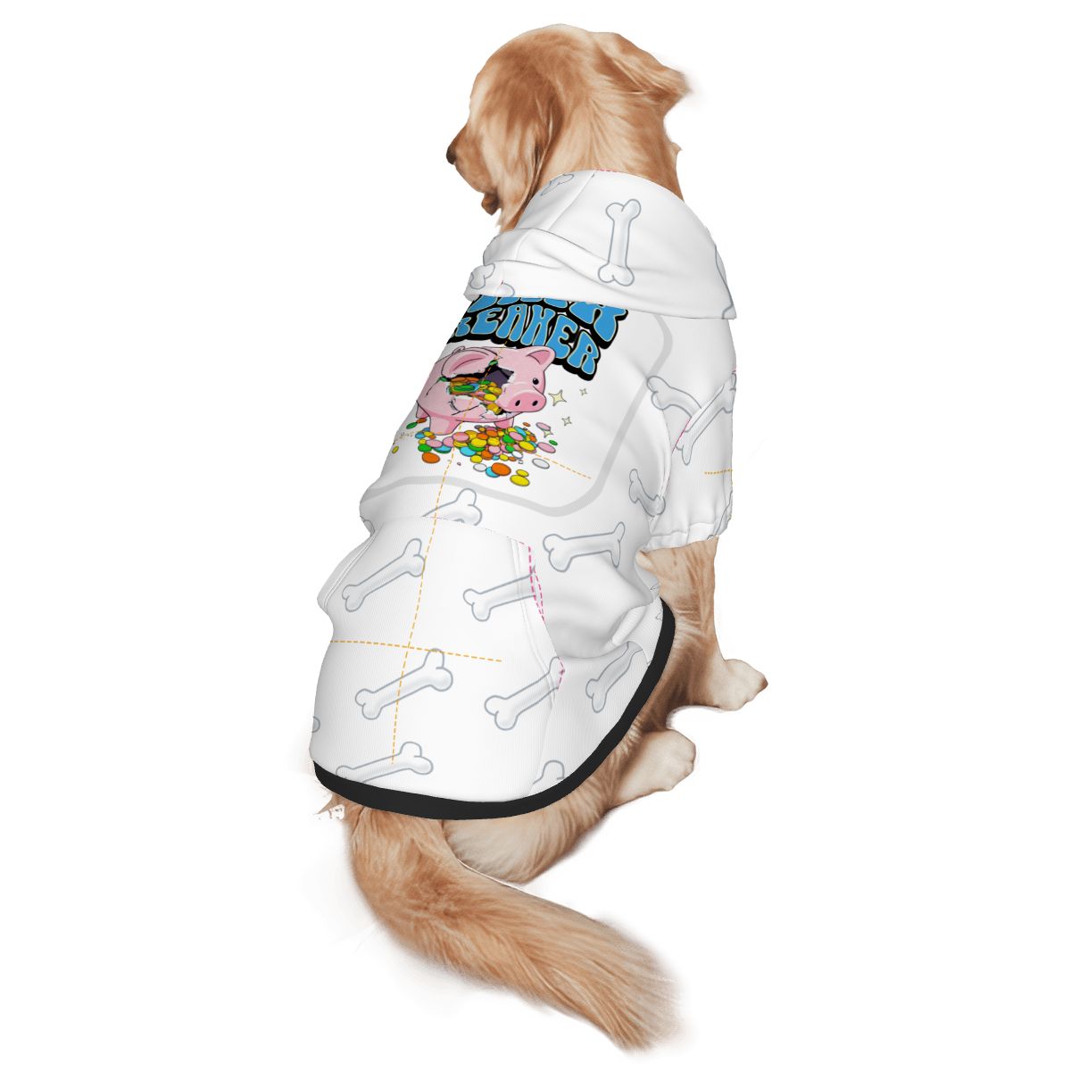 Dog wearing Bank Breaker Funny Pet Only Hoodie (Add-on) pet hoodie