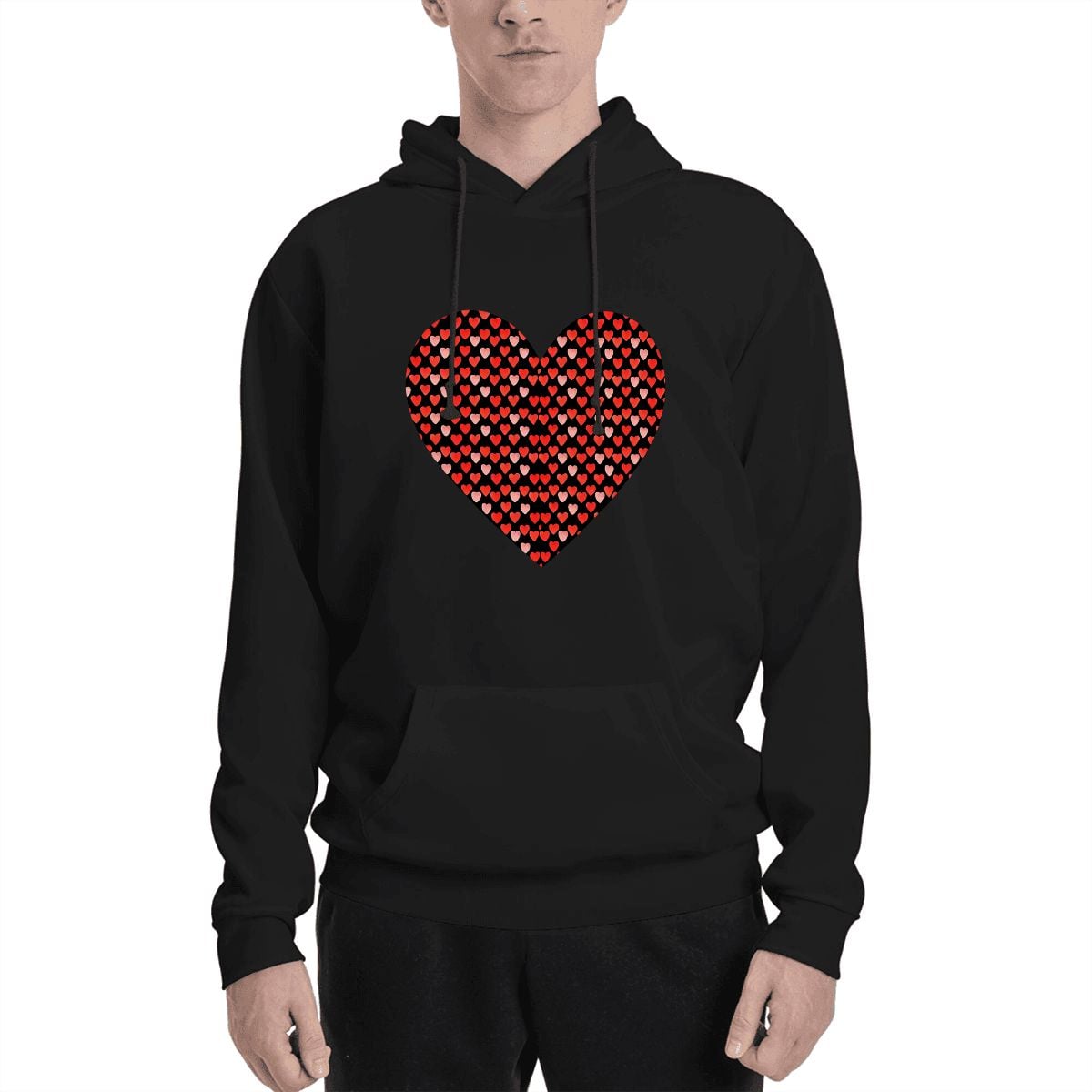 Human wearing Heart in Hearts Pet and Owner Set Front View