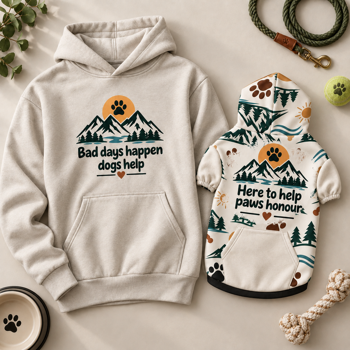 Bad days happen Dogs help Human Hoodie