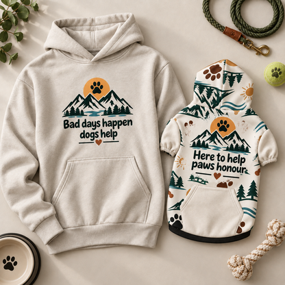 Bad days happen Dogs help Human Hoodie