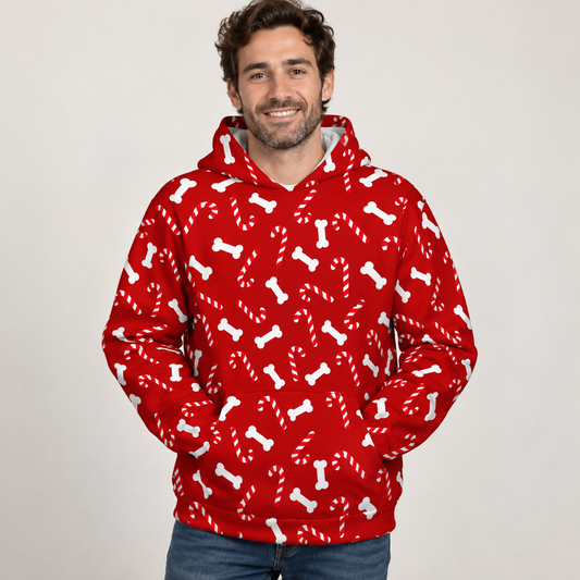 Candy Cane Holiday Human Hoodie