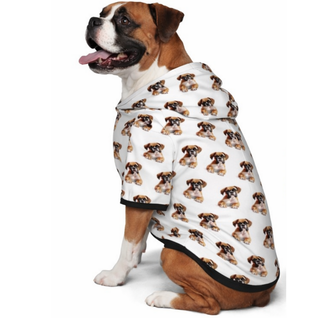 Dog wearing Just a Person Who Loves Boxers Add-On side view