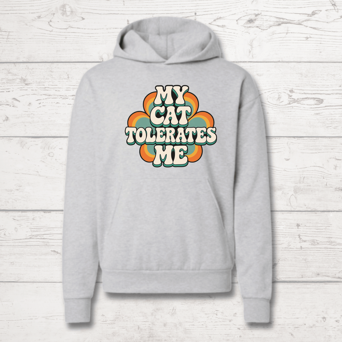 My Cat Tolerates Me Human Hoodie