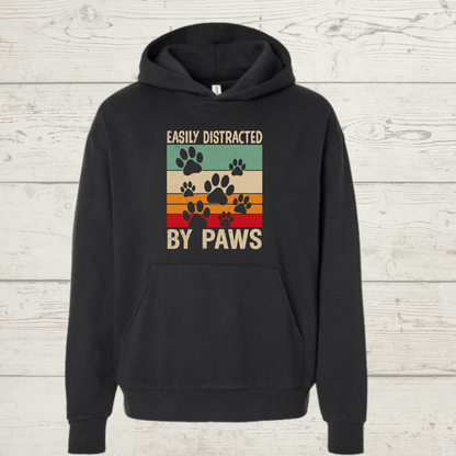 Easily Distracted by Paws Human Hoodie