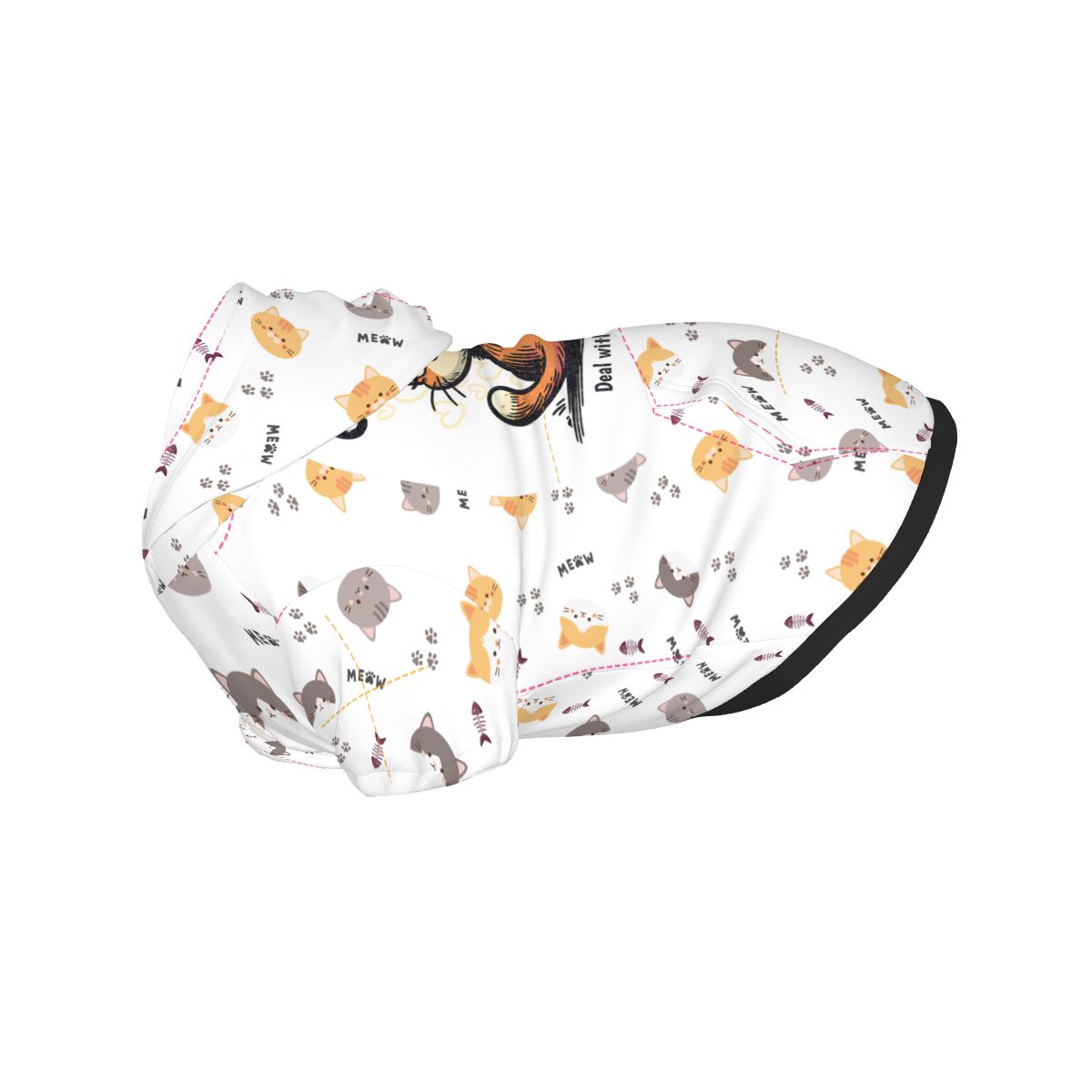 Cat Wearing My Cat Has Cat-itdue Pet-Only Add-On for Cats side view