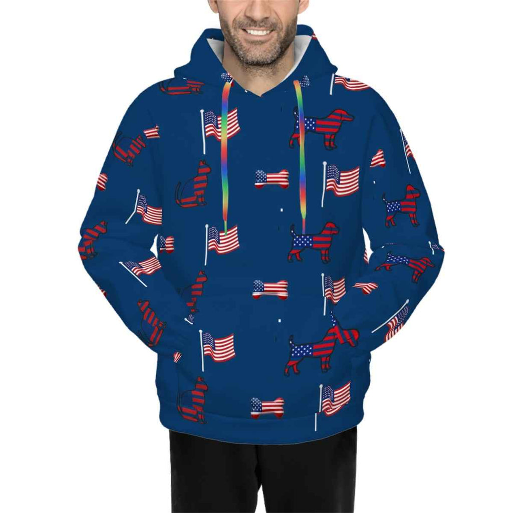 US Themed Matching Hoodies for Pet and Owner Set