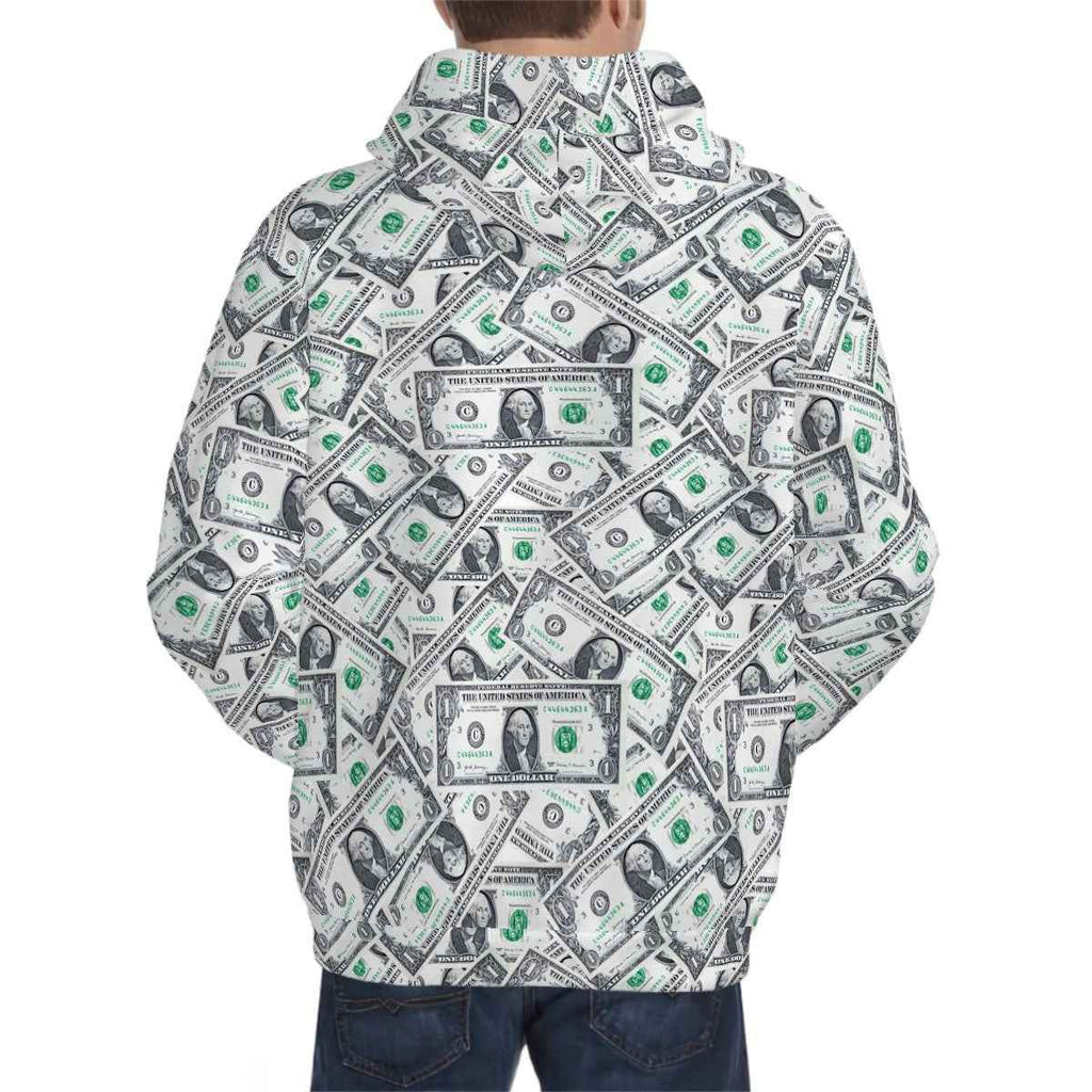 Money All Over Pattern Matching Hoodies for Pet and Owner Set