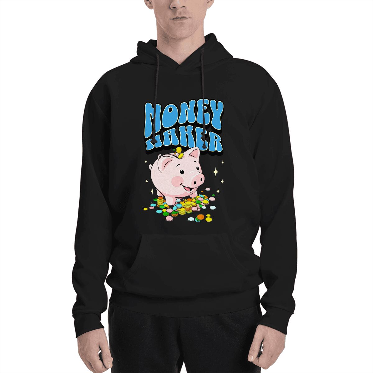 Human wearing Money Maker Bank Breaker Pet and Owner Set Front View