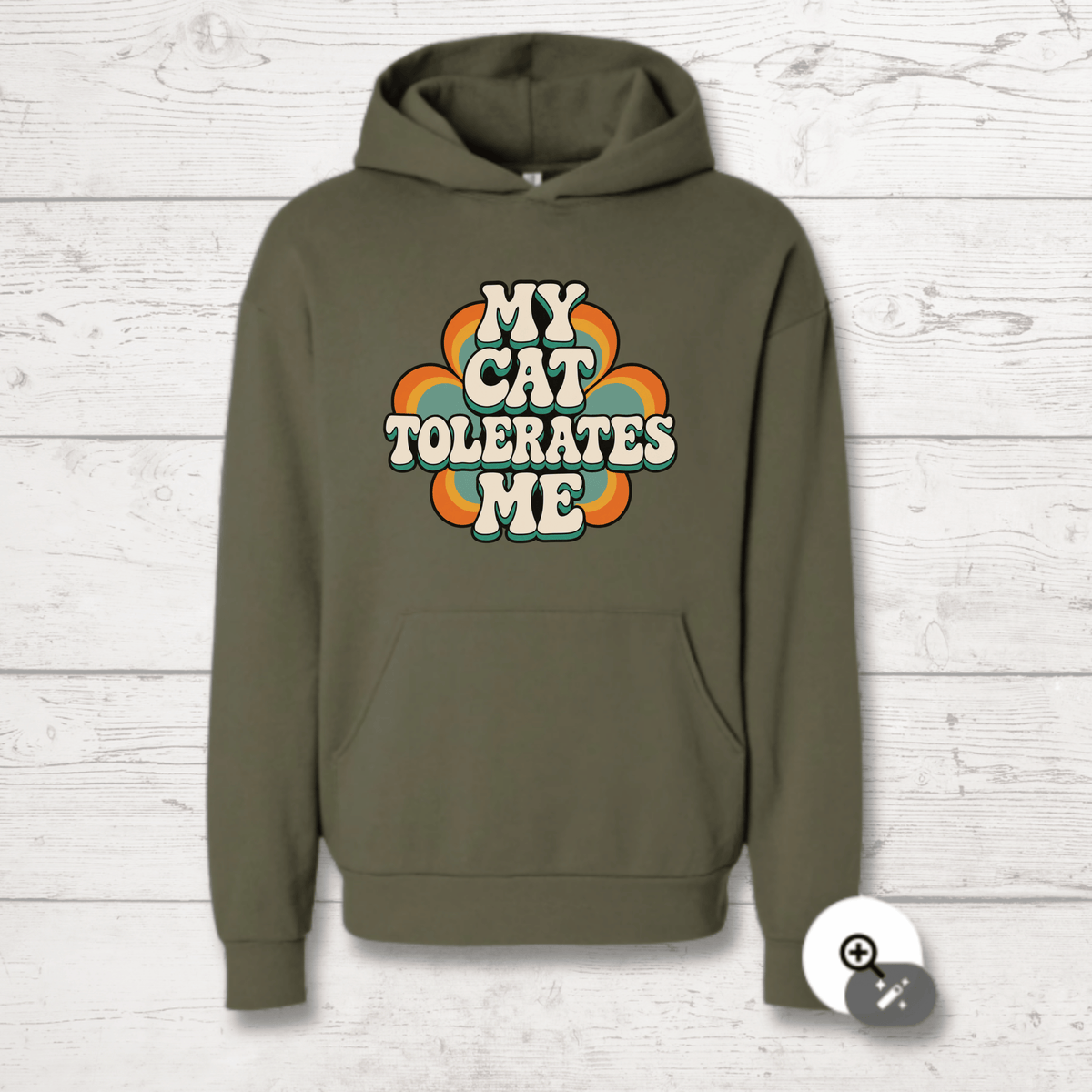 My Cat Tolerates Me Human Hoodie