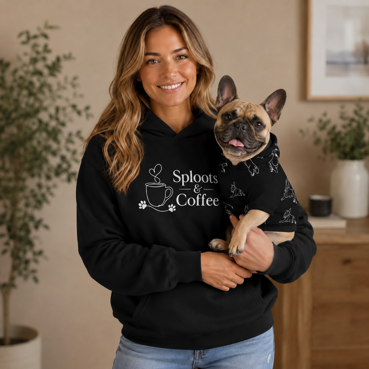 Coffee & Sploots Pet Hoodie