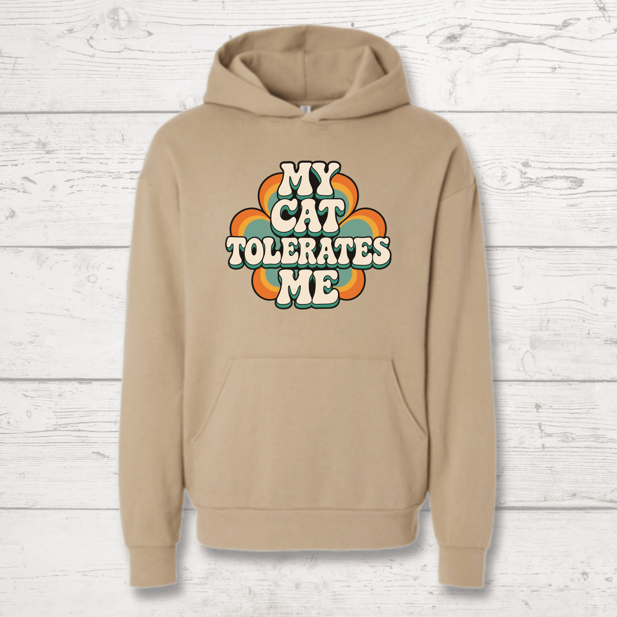 My Cat Tolerates Me Human Hoodie