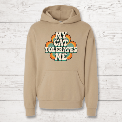 My Cat Tolerates Me Human Hoodie
