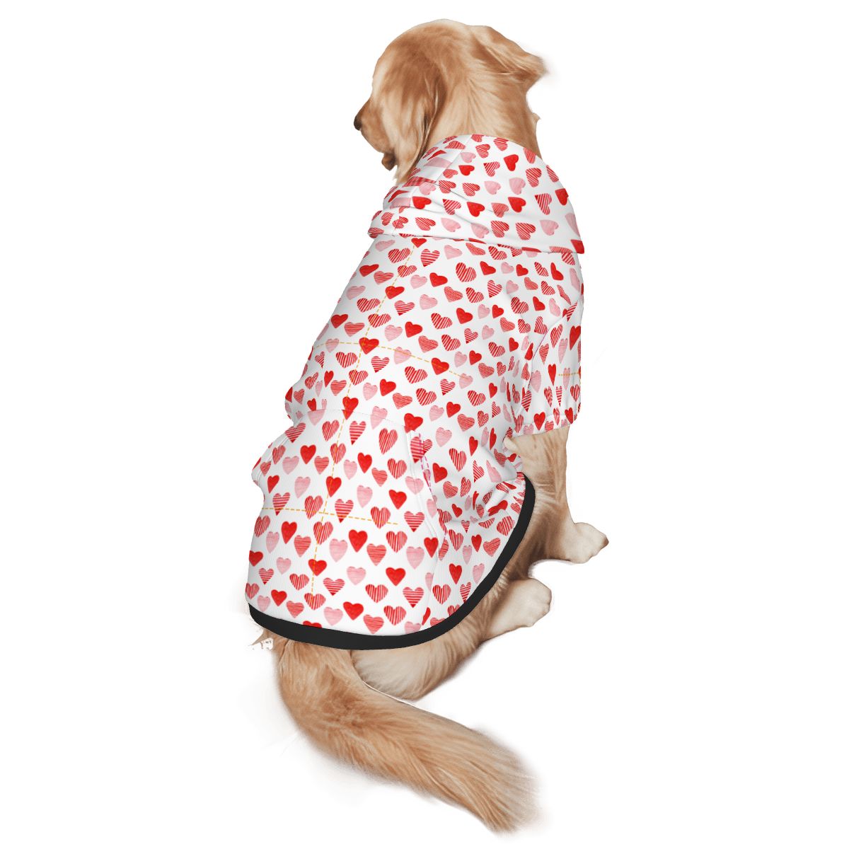 Dog wearing Heart in Hearts Pet-Only Hoodie (Add-On) pet hoodie