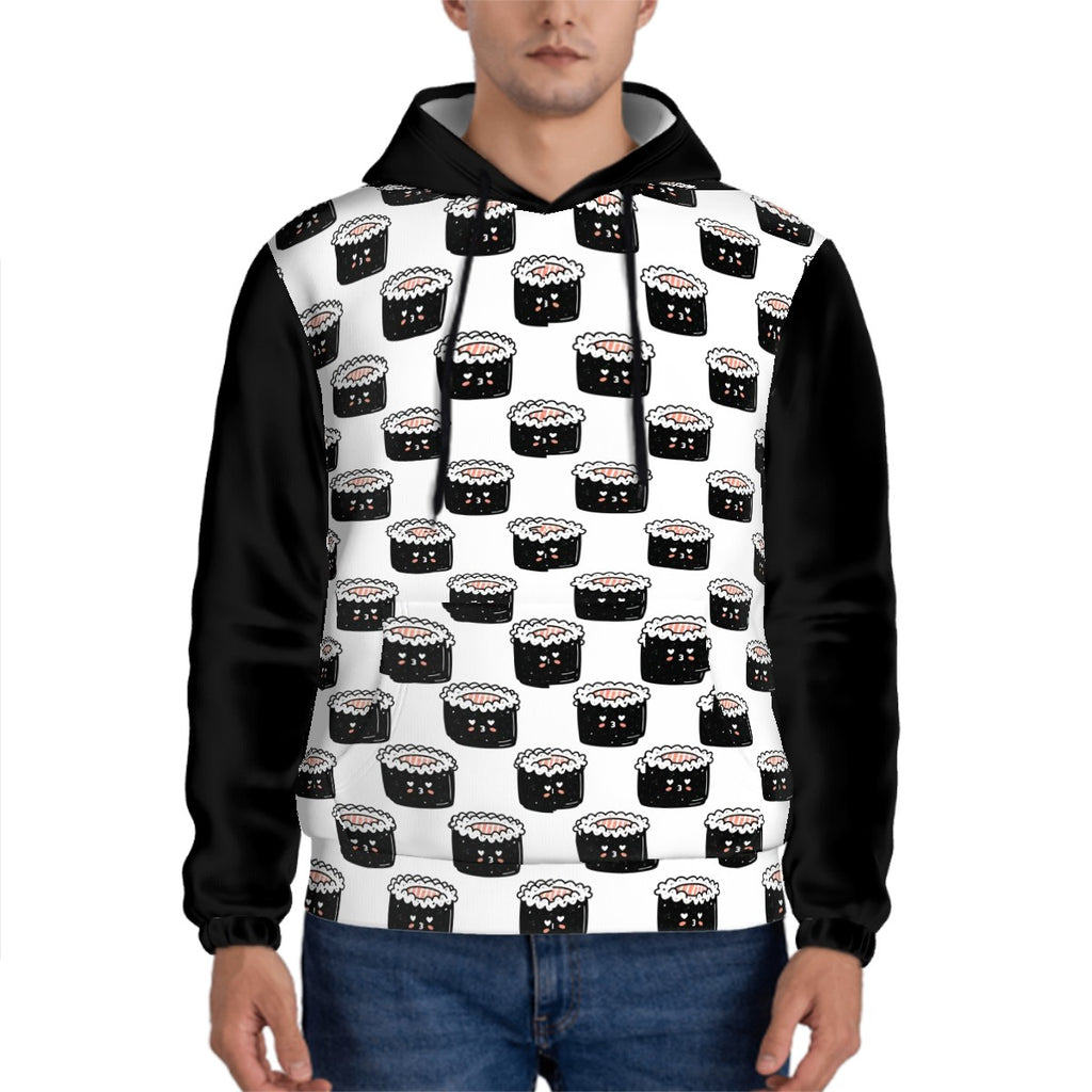 Human Wearing Matching Sushi Pattern Hoodie for Pets and Owners pet hoodie front 
