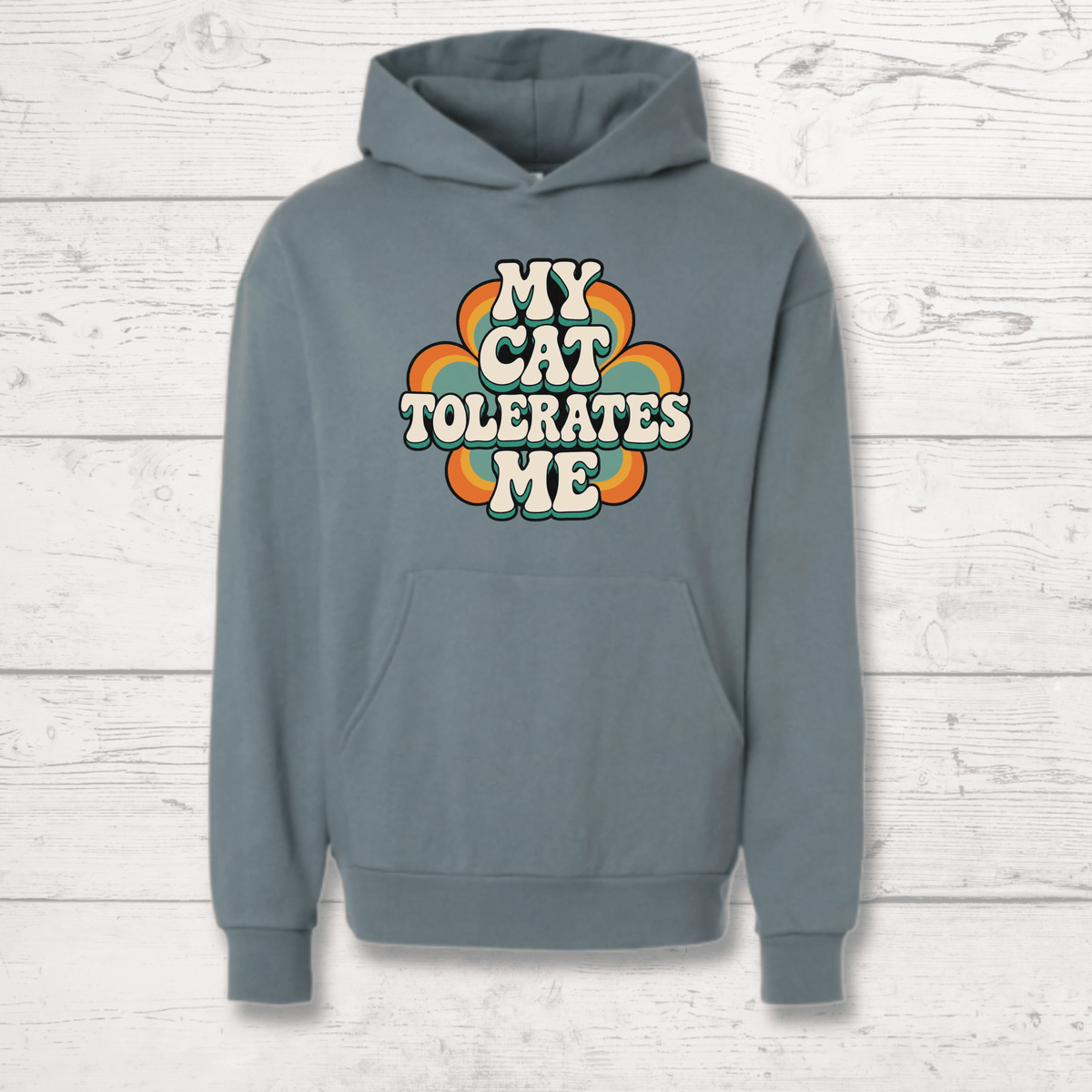My Cat Tolerates Me Human Hoodie