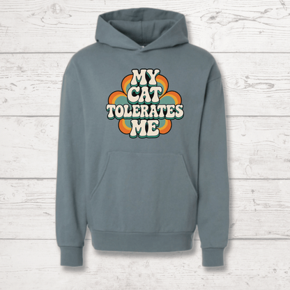 My Cat Tolerates Me Human Hoodie