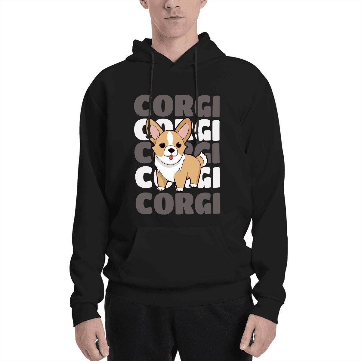 Human wearing Corgi Lover Pet and Owner Set Front View