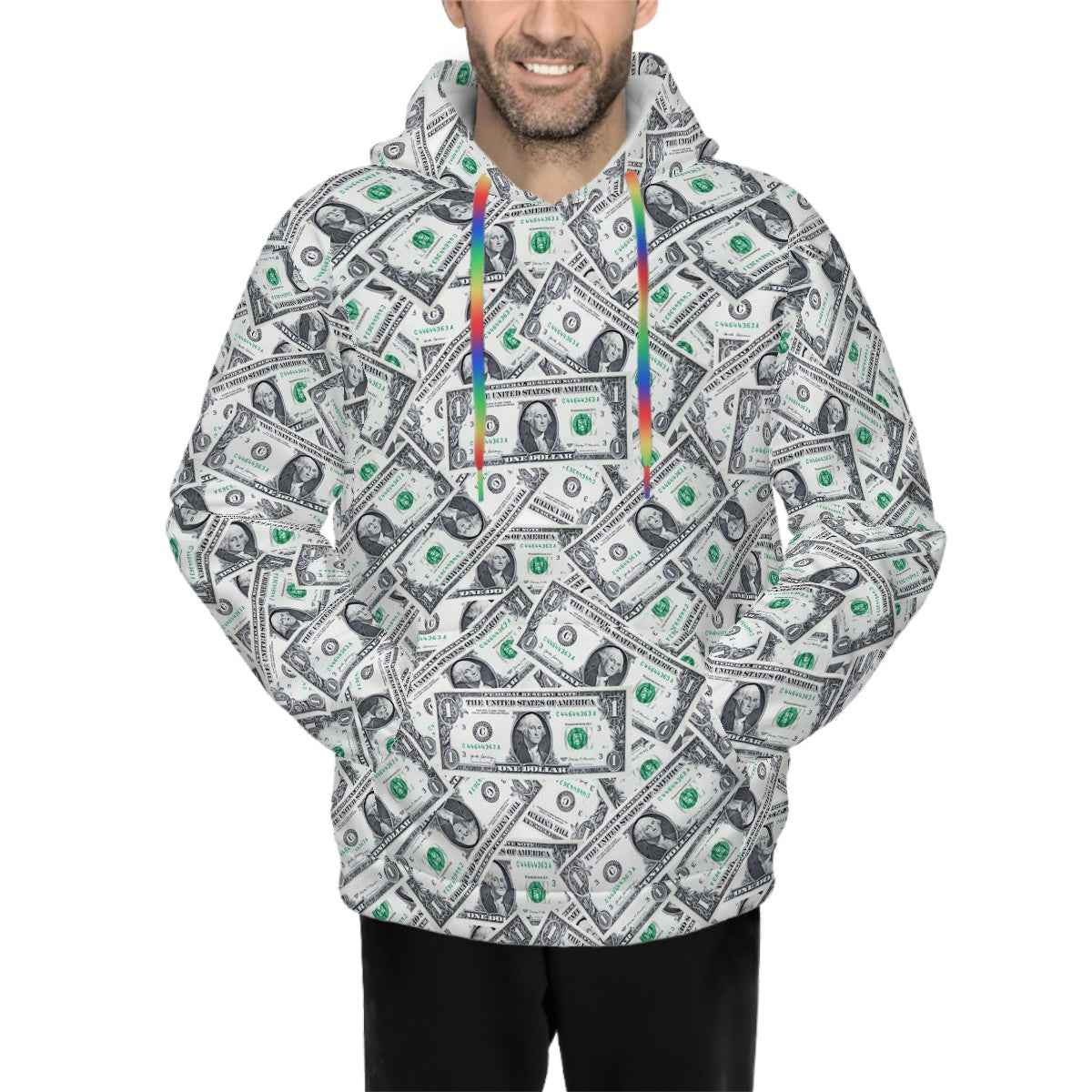 Money All Over Pattern Matching Hoodies for Pet and Owner Set