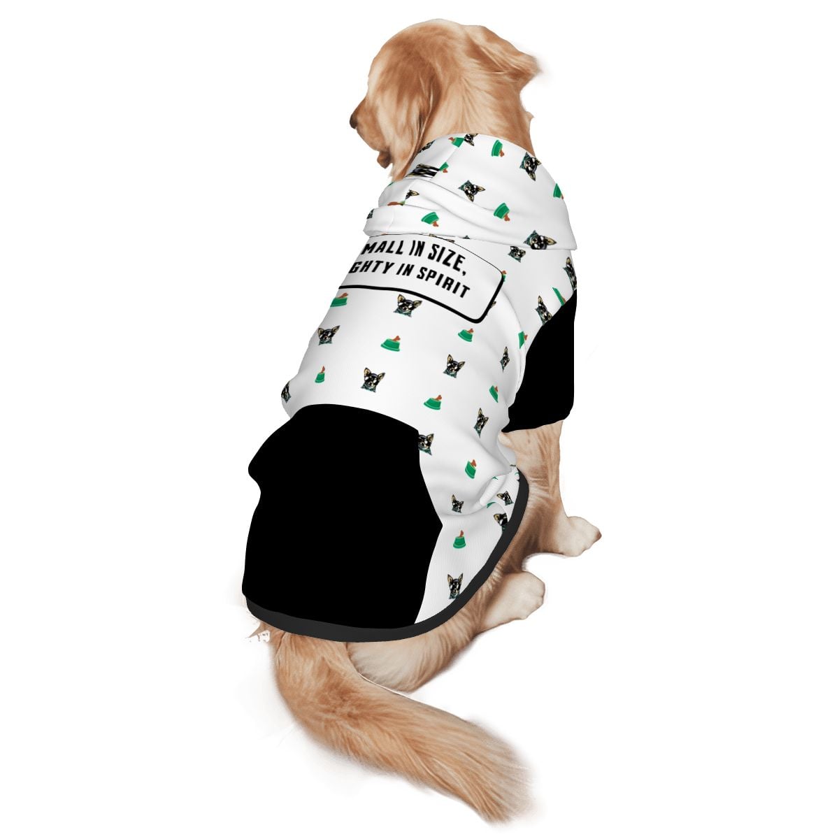 Dog wearing Chihuahua Matching Pet and Owner Hoodies Coordinated Set back view