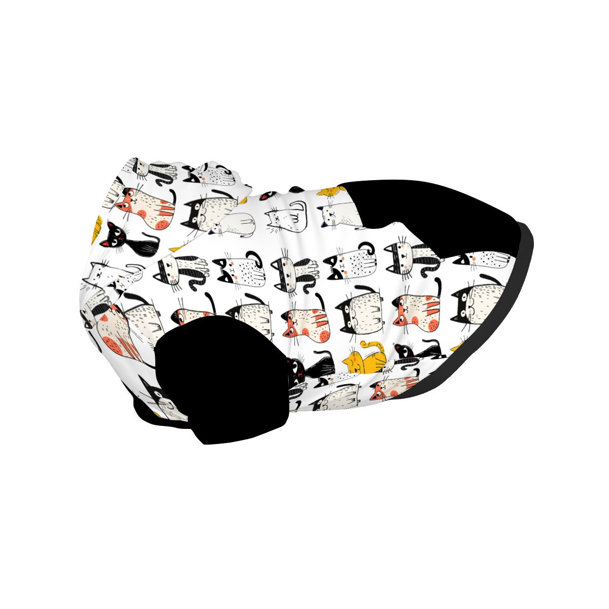 Dog wearing  Matching Pet and Owner Cat Hoodie Set  Purrfect Love Set side view