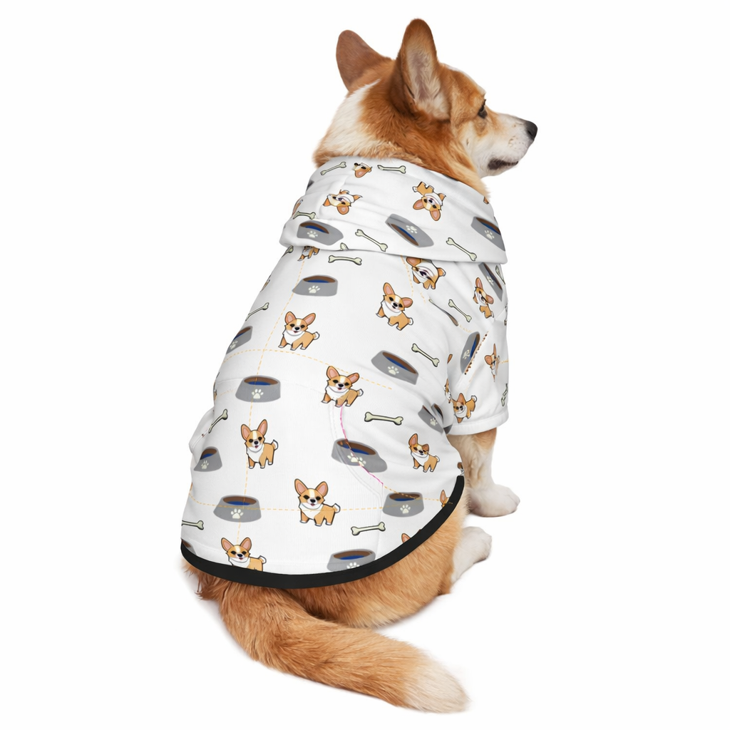 Dog wearing Corgi Lover Pet Hoodie Side View