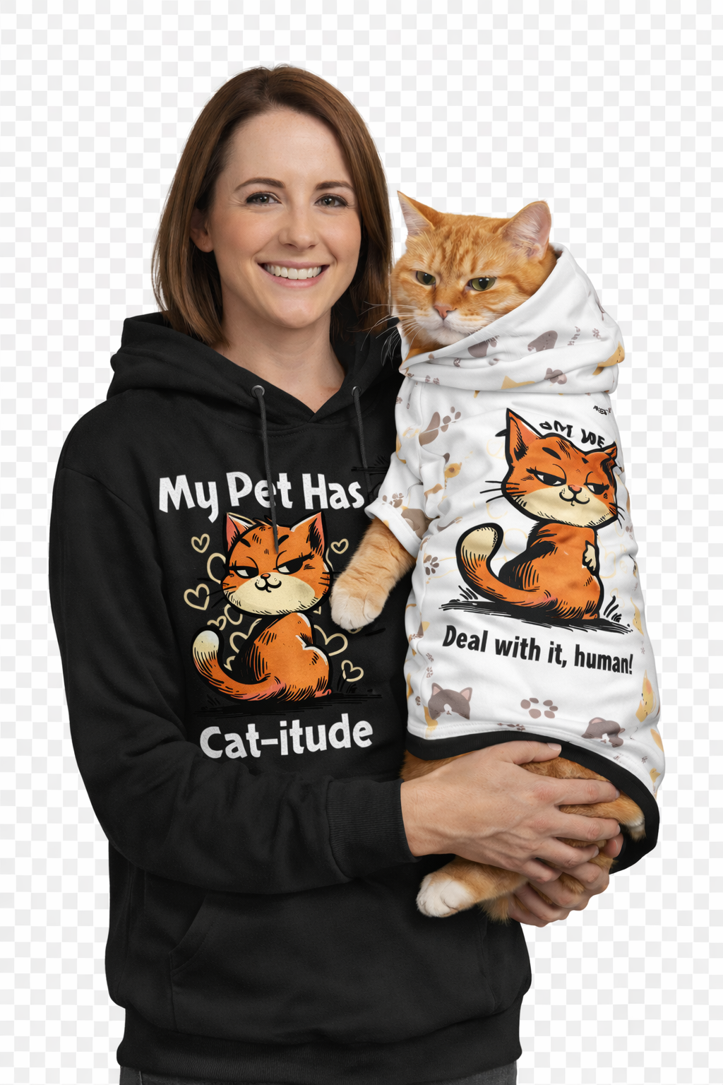 Pet wearing Catitude   Side View