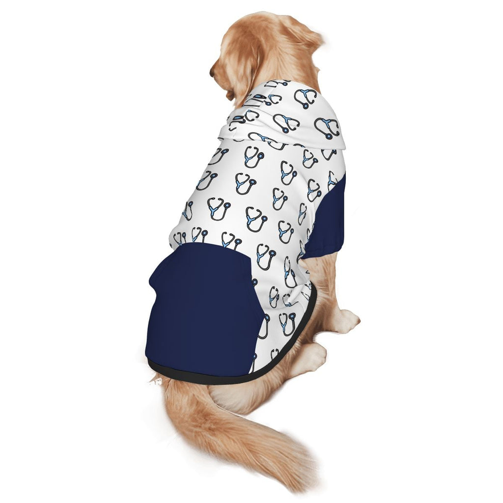  Dog wearing Pet Hoodie My Dog is My Therapist side view