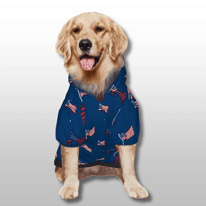 Add On Pet Hoodie - US themed All Over Print - FluffnCoS