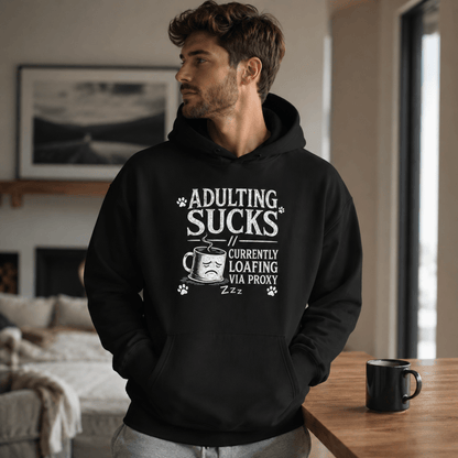 Adulting Sucks Pet and Owner Hoodie Set - FluffnCoblackxsS