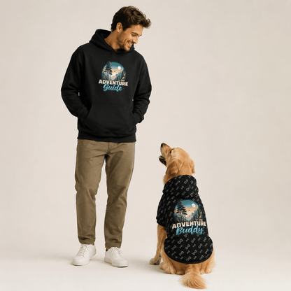 Adventure Guide & Buddy Human and Pet Hoodie Set - FluffnCoSblackxs