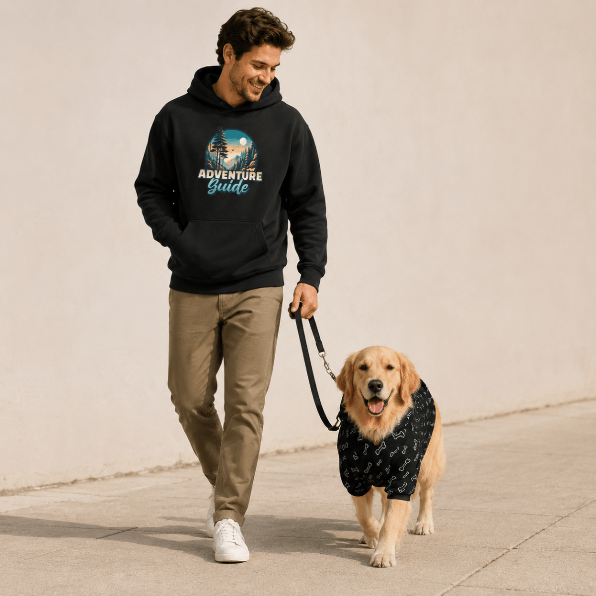 Adventure Guide & Buddy Human and Pet Hoodie Set - FluffnCoSblackxs