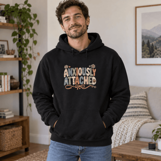 Anxiously Attached Human Hoodie - FluffnCoolivexssoft