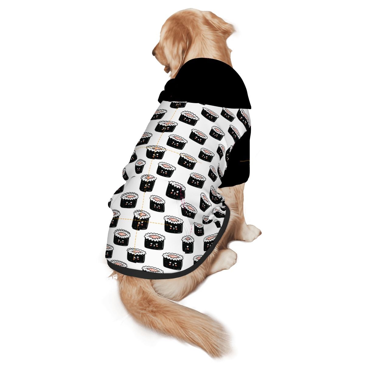 Pet  wearing Matching Sushi Pattern Hoodie for Pets and Owners pet hoodie