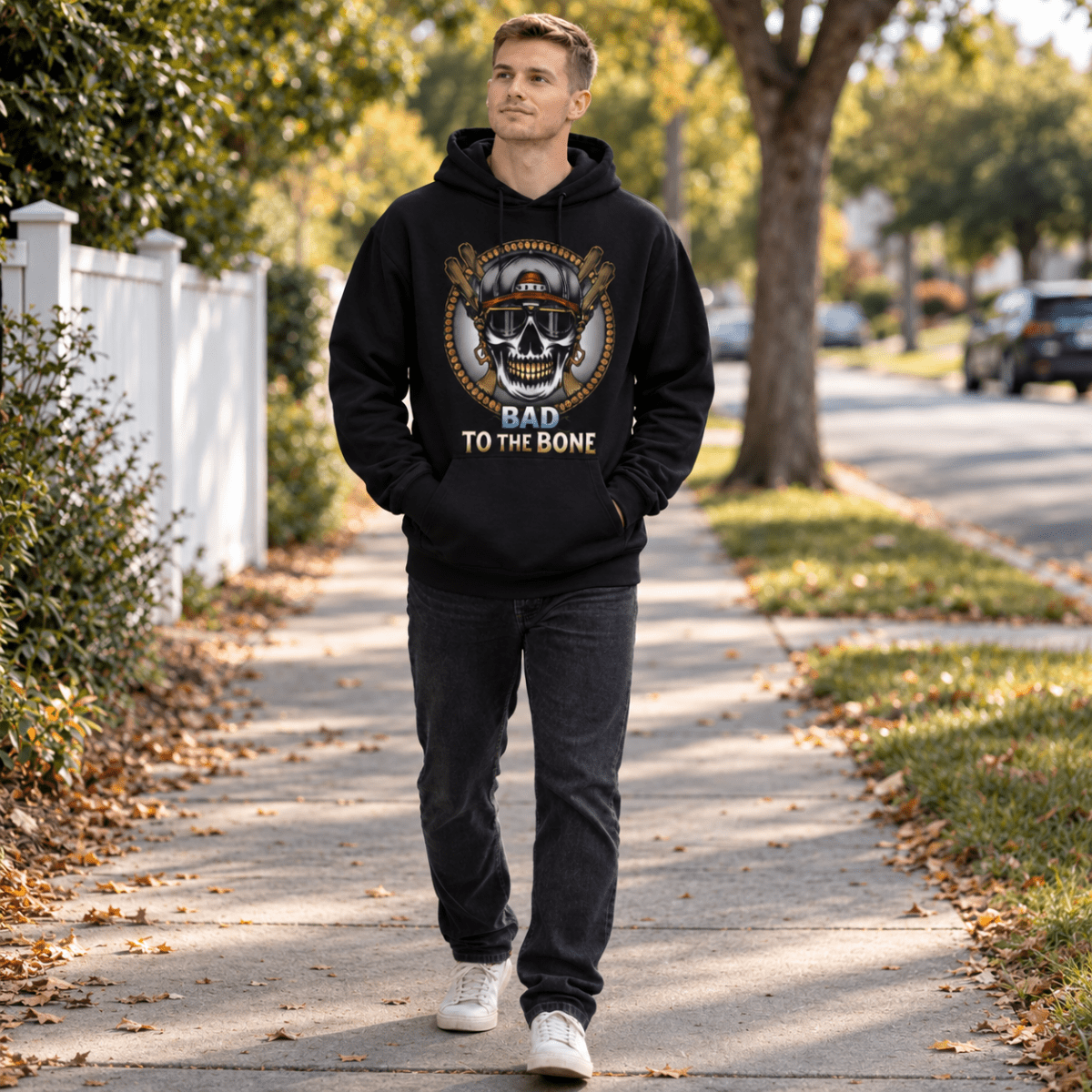 Bad to the Bone Human Hoodie - FluffnCoSandstonexsAddonhuman only