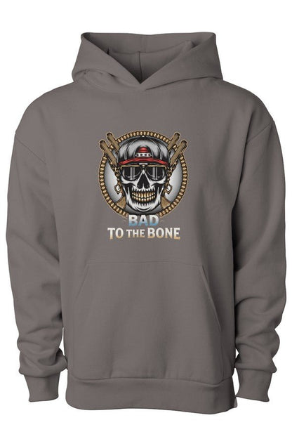 Bad to the Bone Matching Dog & Owner Hoodie Set - FluffnCoPigment BlackxsSmatchingset