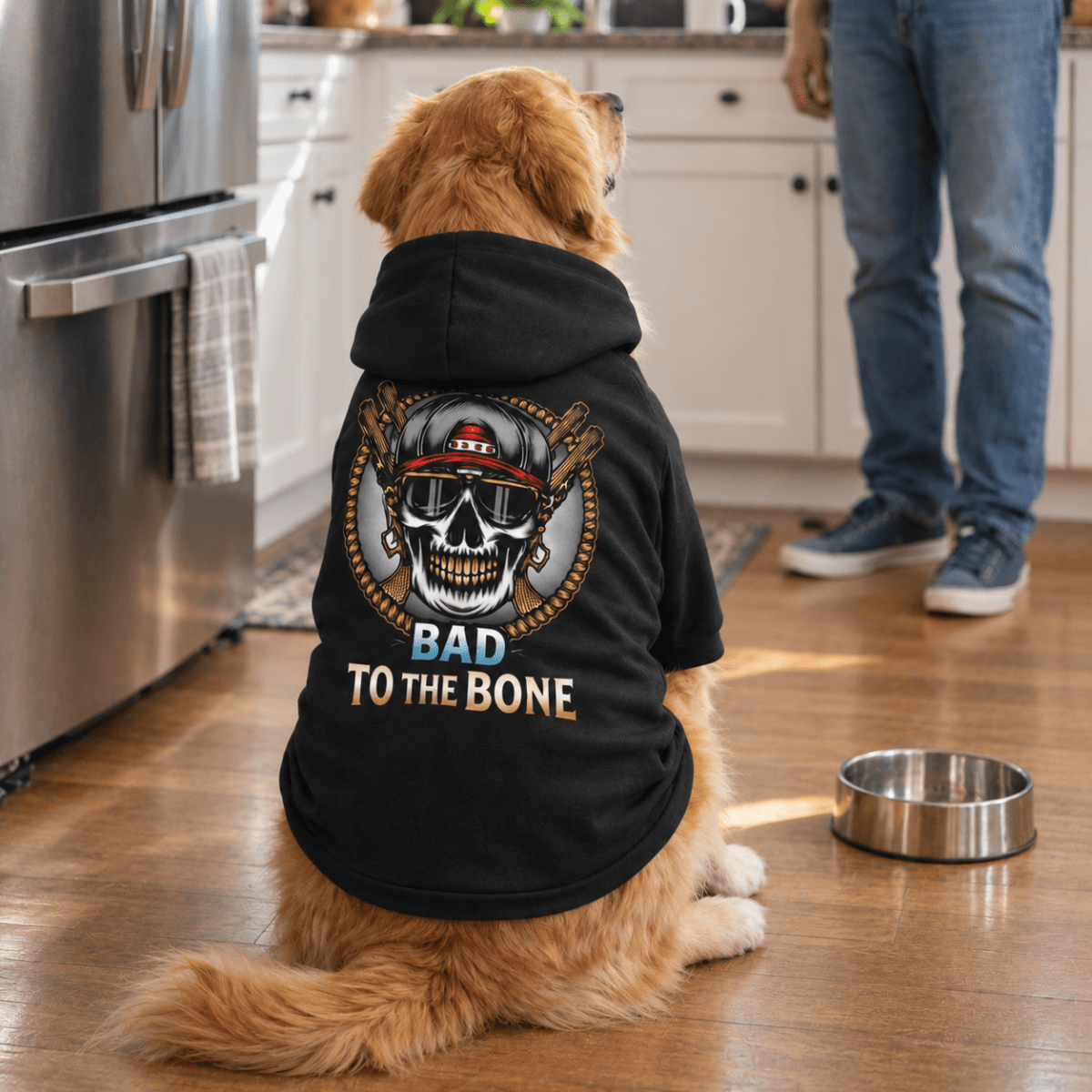 Bad to the Bone Pet Hoodie - FluffnCoSAddon