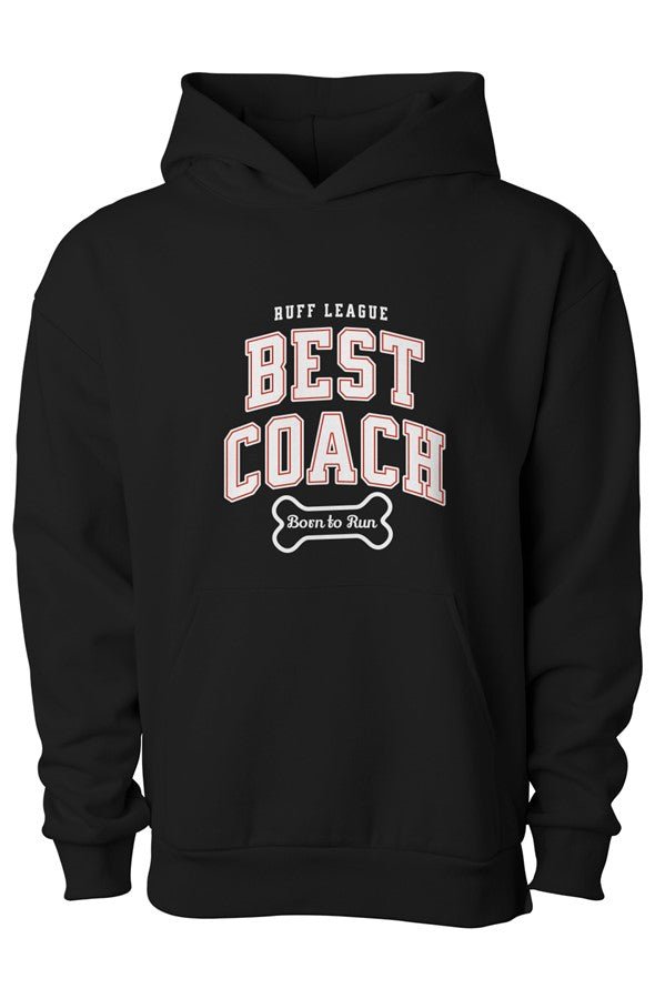 Best Coach Human and Pet Player Hoodie Set - FluffnCoSBlackSmatchingset